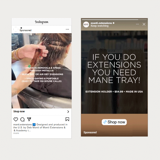 Instagram ad with Metapix-produced product video—works well on all placements including 