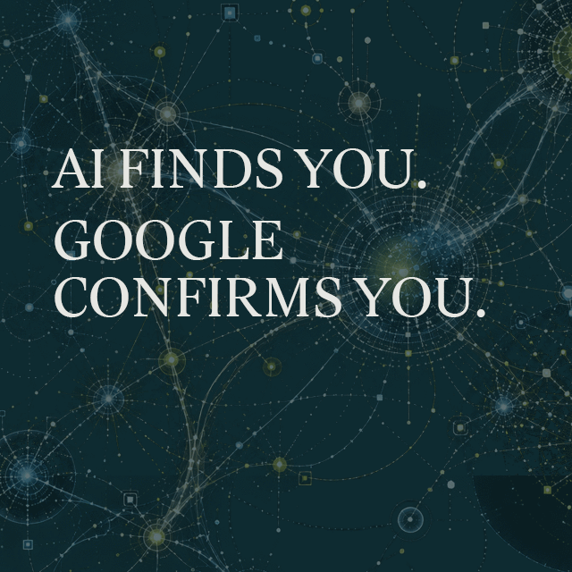 AI FINDS YOU. GOOGLE CONFIRMS YOU.